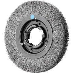 Spazzola rotonda larga, non zopft RBU Ø 200 x 25 mm, foro variabile, filo in acciaio inox Ø 0,30 per