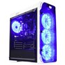 Midi-Tower PC Case, PC Case da gioco Bianco 4 ventole LED pre-montate, illuminazione integrata, con
