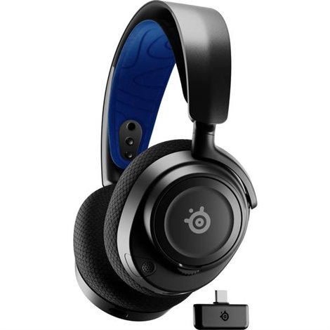 Arctis Nova 7P Gaming Cuffie Over Ear Bluetooth, Senza fili (via radio) Stereo Nero, Blu Riduzione del