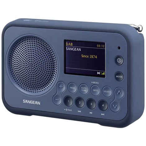 DPR-76BT Radio tascabile DAB+, FM AUX, Bluetooth Key Lock Blu scuro