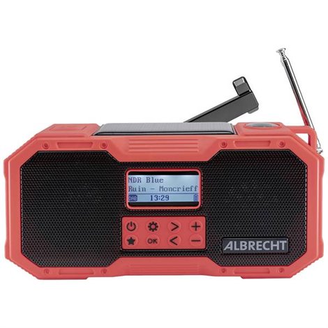 DR 112 Radio per esterni DAB+, FM Radio di emergenza, USB, Bluetooth Funzione di carica della batteria ,