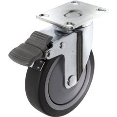 Ruota in plastica Diametro ruota: 100 mm Capacità di carico (max.): 65 kg 1 pz.