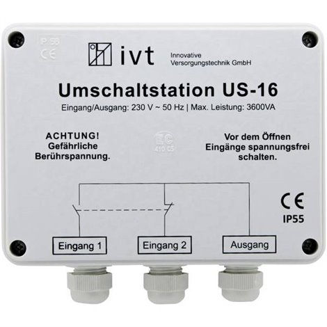 Stazione di commutazione US-16 3600 VA 160 mm x 145 mm x 77 mm Adatto per modello (Inverter):Universale