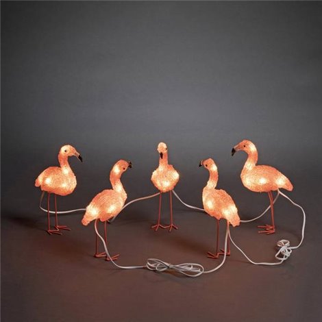 figura acrilica ERP: F (A - G) Flamingo Kit da 5 Ambra LED (monocolore) Ambra