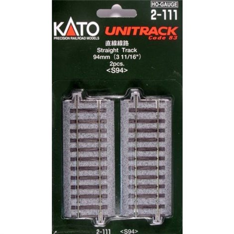 H0 Kato Unitrack Binario diritto 94 mm 2 pz.