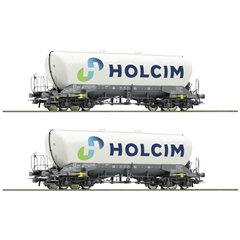 Kit di 2 vagoni silo H0 di Holcim