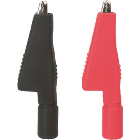 Krokoklemmensatz (schwarz / rot) Kit morsetti a coccodrillo Nero, Rosso 1 KIT