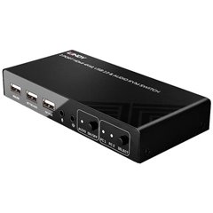 2 Port KVM Switch HDMI 4K60, USB 2.0 & Audio 2 Porte Switch KVM HDMI 4096 x 2160 Pixel