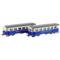 Kit di 2 vagoni passeggeri per treno ferroviario H0