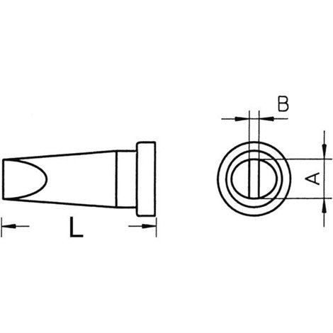 LT-B Punta di saldatura Forma a scalpello, dritta Dimensione punta 2.4 mm Lunghezza punte 13 mm Contenuto 1 pz.