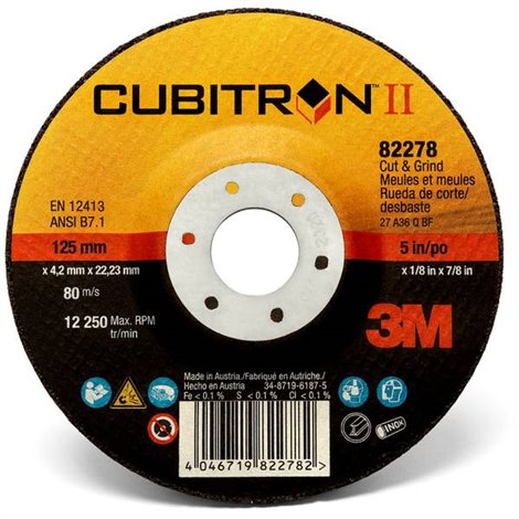Cubitron™ II Cut & Grind T27 Disco per sgrossatura Diametro 230 mm Ø foro 22.23 mm 10 pz.