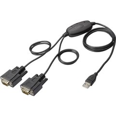USB 1.1, Seriale Adattatore [1x Spina A USB 2.0 - 2x Spina SUB-D a 9 poli] DIGITUS