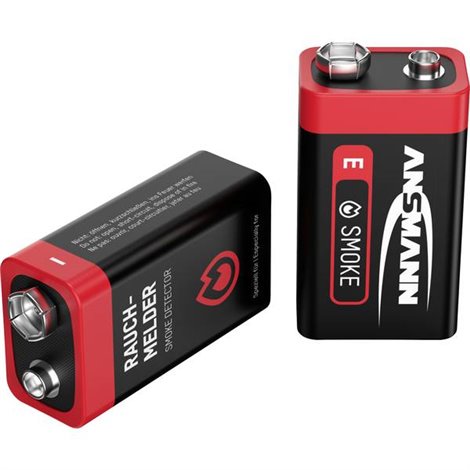 Rauchmelderbatterie Batteria da 9 V Alcalina/manganese 9 V 2 pz.