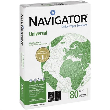 Navigator Carta universale per stampanti DIN A4 80 g/m² 2500 Foglio Bianco