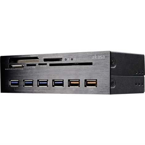 Lettore di schede di memoria incorporato 13.34 cm (5,25) USB 2.0 (Mainboard), USB 3.2 Gen 1
