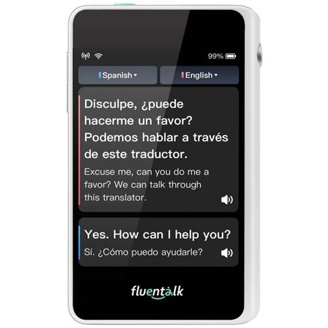 Interprete portatile Fluentalk T1 Mini Arabo, Bulgaro, Cantonese, Catalano, Cinese, Coreano, Ceco, Danese,