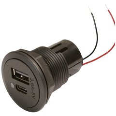 Power USB-C/A presa doppia 12 o 24 V/DC