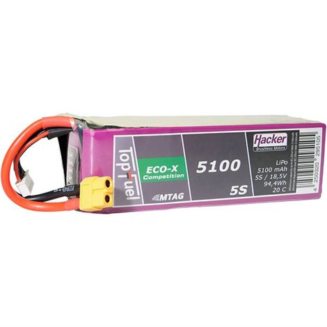 Batteria ricaricabile LiPo 18.5 V 5100 mAh Numero di celle: 5 20 C Softcase XT60