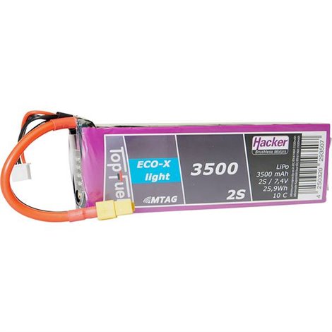 Batteria ricaricabile LiPo 7.4 V 3500 mAh Numero di celle: 2 10 C Softcase XT60