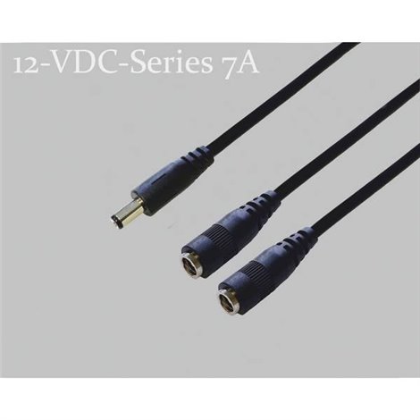 Distributore DC Spina a bassa tensione - Accoppiamento CC 5.5 mm 2.5 mm 0.30 m 1 pz. Singolo