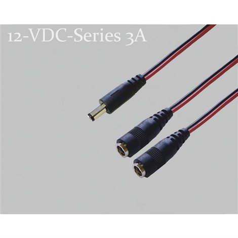 Distributore DC Spina a bassa tensione - Accoppiamento CC 5.5 mm 2.1 mm 0.30 m 1 pz. Singolo