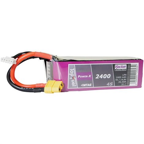 Batteria ricaricabile LiPo 14.8 V 2400 mAh Numero di celle: 4 35 C Softcase XT60