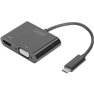 USB / HDMI / VGA Adattatore [1x spina USB-C® - 1x Presa HDMI, Presa VGA] Nero 0.11 m