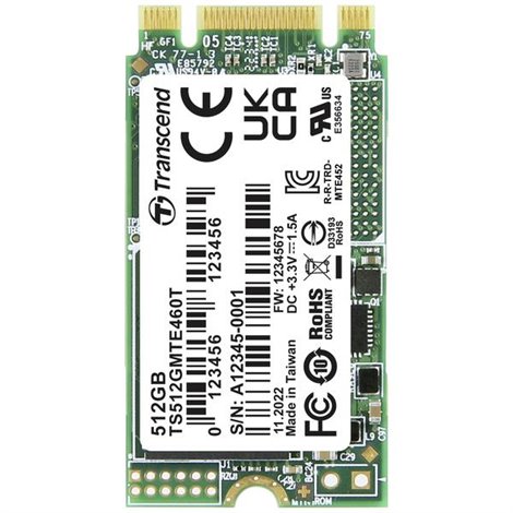 MTE460T 512 GB M.2 PCIe NVMe SSD 2242 PCIe NVMe 3.0 x2 #####Industrial