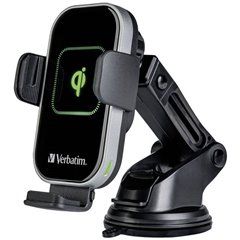 FWC-02 Qi Fast Wireless Car Charger Caricabatterie induttivo USB Nero