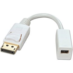 DisplayPort / Mini-DisplayPort Cavo adattatore [1x Spina DisplayPort - 1x Presa Mini DisplayPort] Bianco
