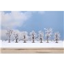 Kit alberi alberi dinverno 80 fino a 100 mm Bianco neve 7 pz.