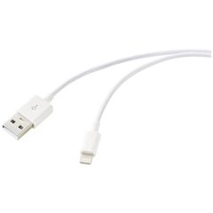 Cavo USB USB 2.0 Spina USB-A, Connettore Apple Lightning 3.00 m Bianco (satinato)