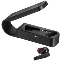 HiFi Cuffie In Ear Bluetooth Stereo Nero Indicatore di carica della batteria, headset con microfono, Custodia di