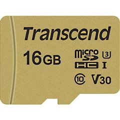 Premium 500S Scheda microSDHC 16 GB Class 10, UHS-I, UHS-Class 3, v30 Video Speed Class incl. Adattatore SD