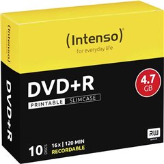 DVD+R vergine 4.7 GB 10 pz. Slim case stampabile