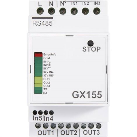GX155 Modulo GSM 110 V/AC, 230 V/AC Funzioni (GSM): Allarme, Commutazione