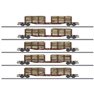 Kit di 5 pezzi H0 per il trasporto in legno di vagoni a stanti della DB