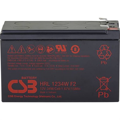 HRL 1234W high-rate longlife Batteria al piombo 12 V 8.5 Ah Piombo-AGM (L x A x P) 151 x 94 x