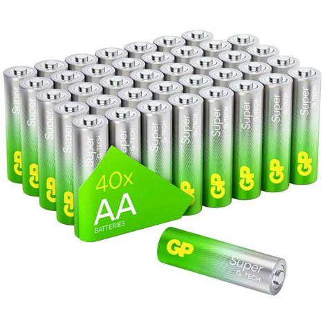 Super Batteria Stilo (AA) Alcalina/manganese 1.5 V 40 pz.