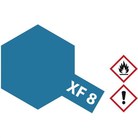 Vernice acrilica Blu (opaco) Codice colore: XF-8 Contenitore in vetro 23 ml