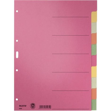 Divisore DIN A4 blank Cartone Multicolore 6 schede