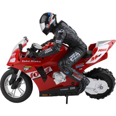 Stunt motorcycle 1:6 Motomodello per principianti Motociclo incl. Batteria e cavo di ricarica, con effetto