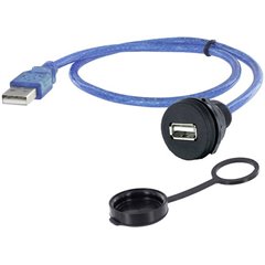USB 2.0 tipo A Presa con telaio di montaggio M22 Contenuto: 1 pz.