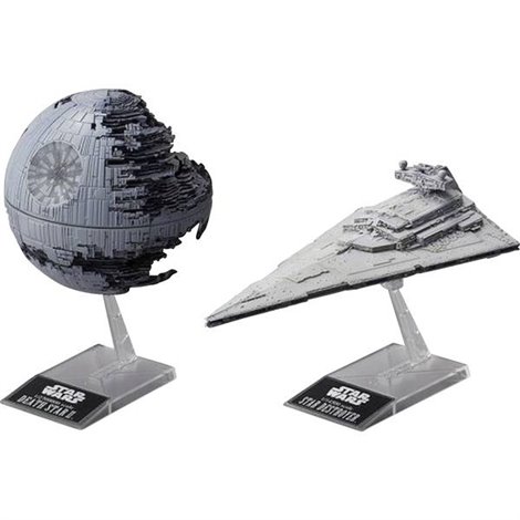 Modello fantascienza in kit da costruire Star Wars Death Star II + Imperial Star