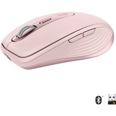 MX Anywhere 3 Mouse Bluetooth®, Senza fili (radio) Laser Rosa 6 Tasti 1000 dpi Ricaricabile