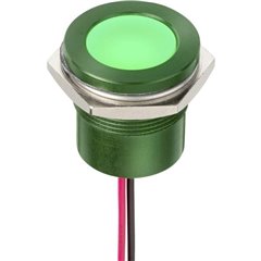 Luce di segnalazione a LED Verde Allo stesso modo 24 V/AC, 24 V/DC 9.0 V 980 mcd