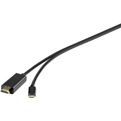 USB-C® / HDMI Cavo adattatore Spina USB-C®, Spina HDMI-A 1.80 m Nero Cavo USB-C®