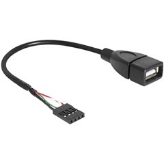 Cavo USB USB 2.0 Connettore a perforazione 4 poli, Presa USB-A 0.20 m Nero Certificato UL
