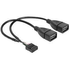 Cavo USB USB 2.0 Connettore a perforazione 8 poli, Presa USB-A 0.20 m Nero Certificato UL