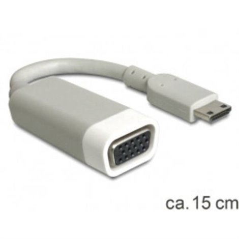 HDMI / VGA Adattatore [1x Spina HDMI Mini C - 1x Presa VGA] Bianco 15.00 cm